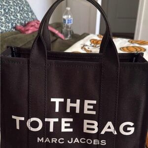 Marc Jacobs Black Canvas 'The Tote Bag' Small Duffel Tote